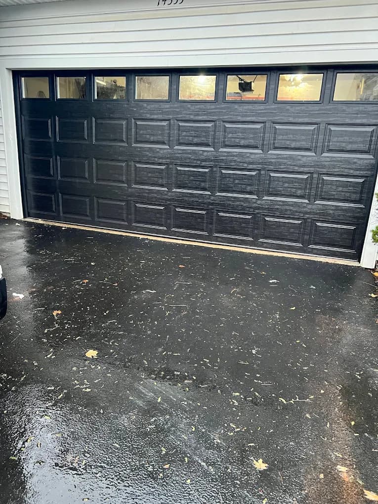 Residential garage door installation project