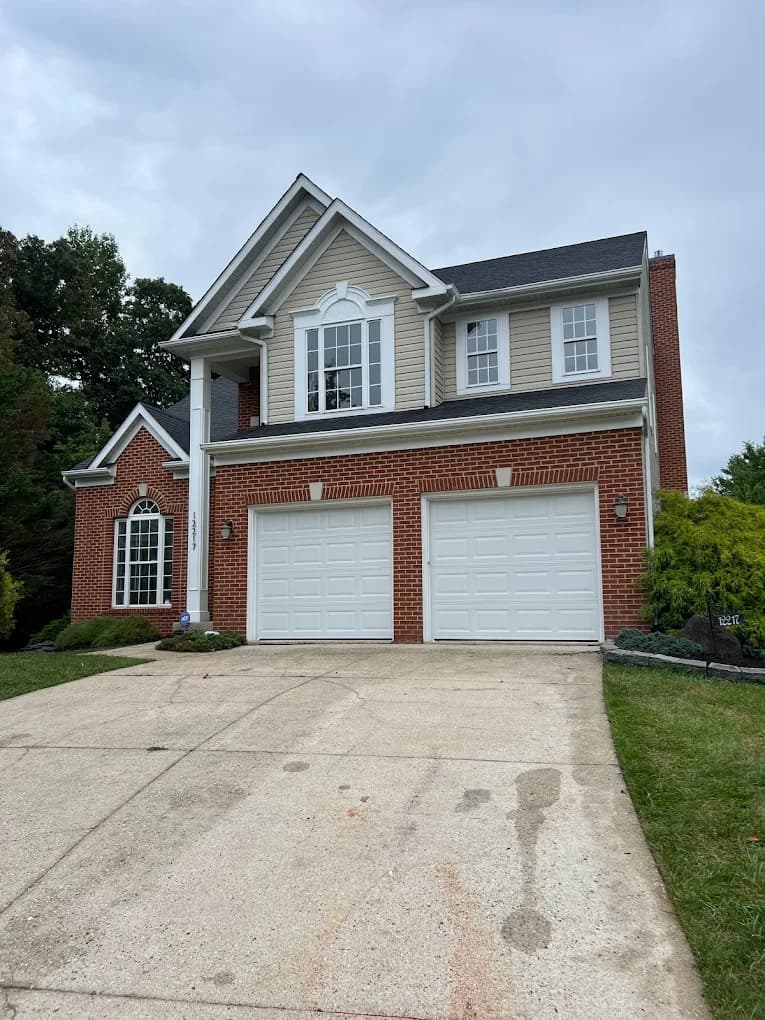 Completed garage door service at a residential property